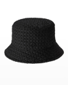 Maison Michel Jason Tonal Net Bucket Hat In Black