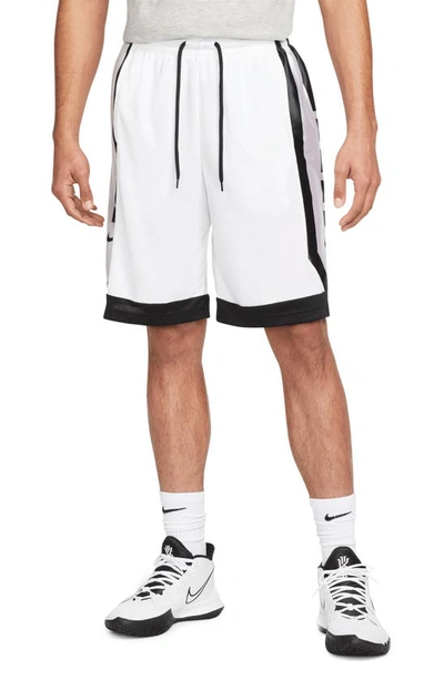 Nike Dri-fit Elite Basketball Shorts In White