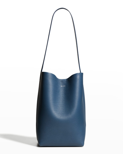 The Row Park Medium North-south Tote Bag In Bluestone Pld