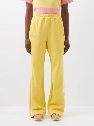 Adidas X Wales Bonner Wb Recycled-fibre Blend Jersey Track Pants In Yellow