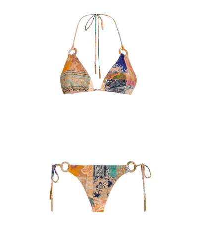 Zimmermann Womans Multicolor Anneke Bikini With Rings Detail | ModeSens