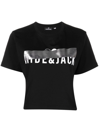 Hide & Jack Logo-print Detail T-shirt In Black