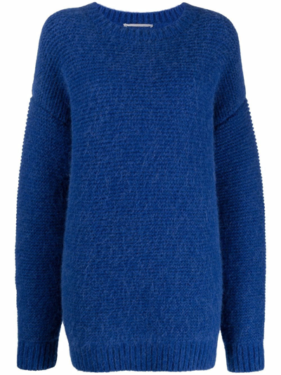 Stella Mccartney Oversized Knitted Jumper In Blue