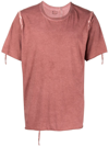 ISAAC SELLAM EXPERIENCE PANELLED DISTRESSED T-SHIRT