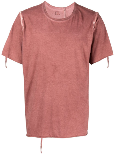 Isaac Sellam Experience Panelled Distressed T-shirt In Red