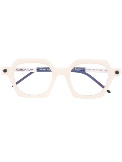 Kuboraum Square-frame Glasses In White