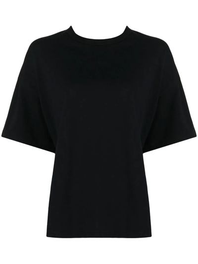 Muller Of Yoshiokubo Drop-shoulder Cotton T-shirt In Black