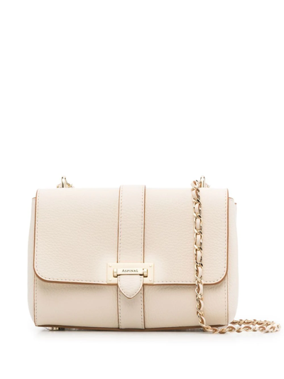 Aspinal Of London Lottie Leather Crossbody Bag In Nude