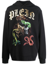 PHILIPP PLEIN GRAPHIC PRINT COTTON HOODIE