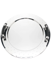 Alessi Side-handle Oval Tray In Silber