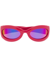Gucci Square Tinted Sunglasses In Rosa