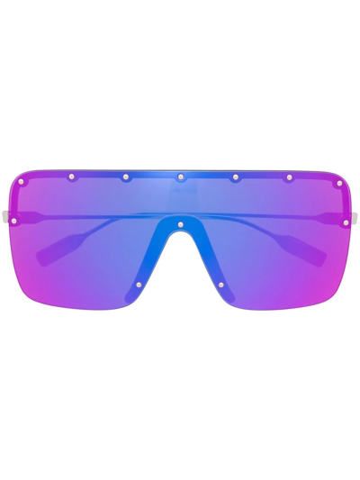 Gucci Oversized-frame Studded Sunglasses In Violett