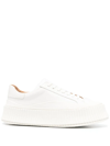 Jil Sander Woman Sneakers Ivory Size 10 Soft Leather In Neutrals