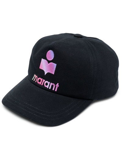 Isabel Marant Tyron彩虹logo棒球帽 In Black
