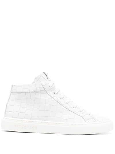 Hide & Jack Tosh High-top Lace-up Trainers In Weiss