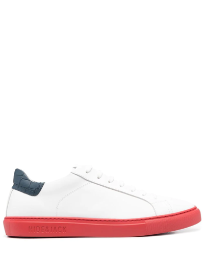 Hide & Jack Sky Color-block Low-top Sneakers In Weiss