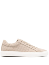 HIDE & JACK CROCODILE-EFFECT LOW-TOP SNEAKERS