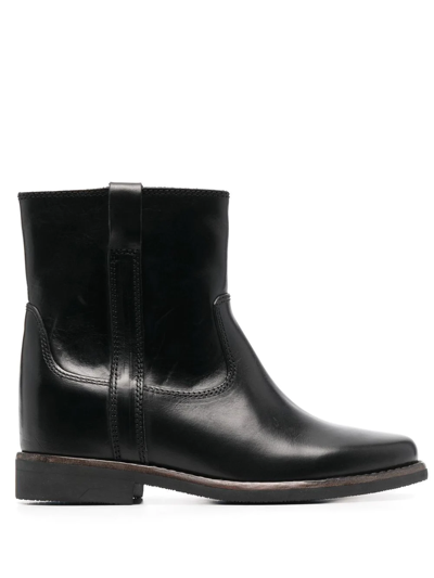 Isabel Marant Susee Leather Ankle Booties In Black