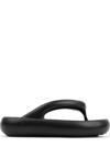 Axel Arigato Delta Sandal Black Rubber Flip Flops With Platform Sole - Delta Sandal In Black