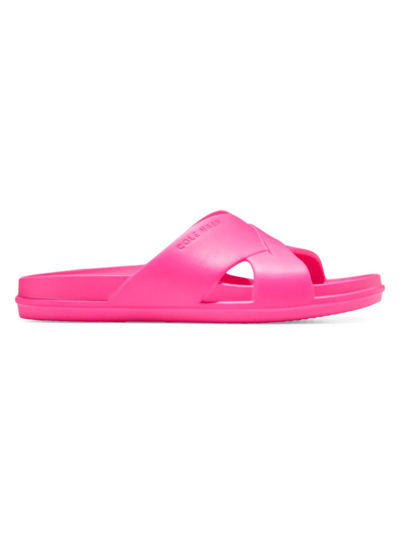 Cole Haan Women's Findra Logo Pool Slides In Pink