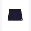Tory Sport Tech Piqué Side-slit Tennis Skirt In Tory Navy/winetasting