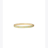Tory Burch Miller Stud 5mm Enamel Hinge Bracelet In Tory Gold / Mint Swirl