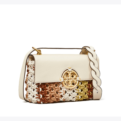 Tory Burch Miller Macrame Small Flap Shoulder Bag In Pattern