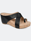 Journee Collection Collection Women's Tru Comfort Foam Rayna Wedge Sandal In Black