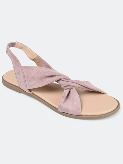 Journee Collection Collection Women's Tru Comfort Foam Deleece Sandal In Purple