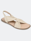 Journee Collection Collection Women's Tru Comfort Foam Deleece Sandal In Ivory/cream