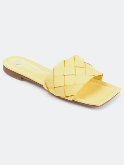 Journee Collection Collection Women's Tru Comfort Foam Cassay Sandal In Yellow