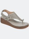 Journee Collection Collection Women's Mckell Sandal In Grey