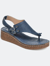 Journee Collection Collection Women's Mckell Sandal In Blue
