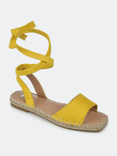 Journee Collection Women's Tru Comfort Foam Emelie Wide Width Sandal In Yellow