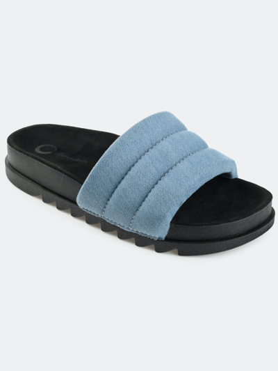 Journee Collection Collection Women's Tru Comfort Foam Lazro Sandal In Blue