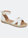 Journee Collection Women's Wide Width Lyddia Sandal In White
