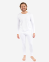 Leveret Mens Neutral Solid Color Thermal Pajamas In White