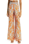 ALICE AND OLIVIA ATHENA TAPESTRY PRINT WIDE LEG PANTS