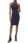 Michael Stars Demi Sleeveless Fitted Dress In Admiral