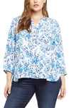Nydj Blouse In Blue Willow