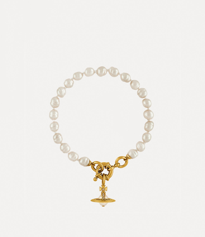 Vivienne Westwood Aleksa Pearl Bracelet In Neutrals