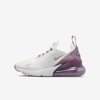 Nike Air Max 270 Big Kids' Shoes In Summit White,amethyst Wave,white,metallic Red Bronze