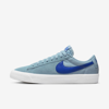 Nike Sb Zoom Blazer Low Pro Gt Skate Shoes In Boarder Blue,boarder Blue,white,racer Blue