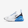 Nike Air Max 270 Little Kids' Shoes In White,photo Blue,black