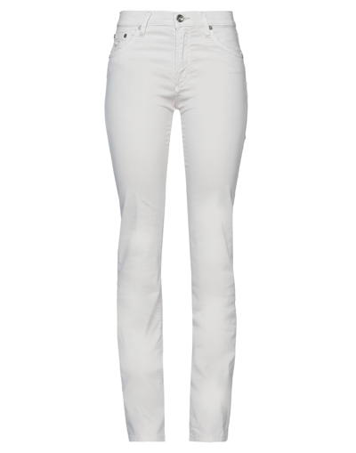 JACOB COHЁN JACOB COHЁN WOMAN PANTS LIGHT GREY SIZE 32 COTTON, LYCRA