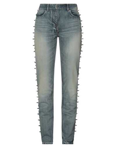 Givenchy Stud Embellished Straight-leg Jeans In Blue