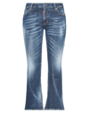 Dsquared2 Distressed-effect Cropped Flared Trousers In Blue