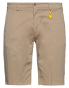 Manuel Ritz Man Shorts & Bermuda Shorts Sand Size 40 Cotton, Elastane In Beige