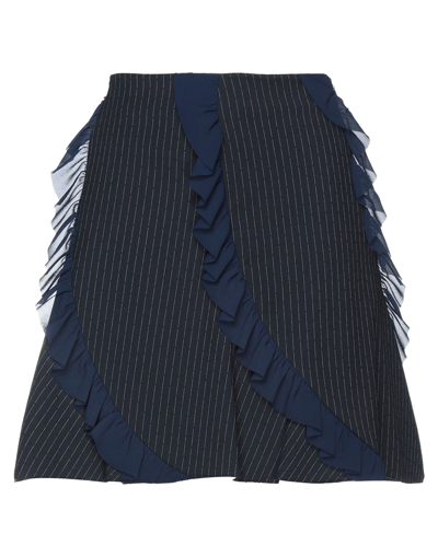 Alessandro Dell'acqua Mini Skirts In Dark Blue