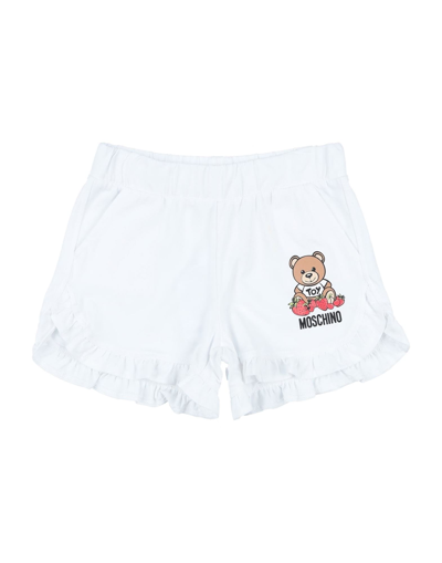 Moschino Kid Toddler Girl Shorts & Bermuda Shorts White Size 4 Cotton, Elastane